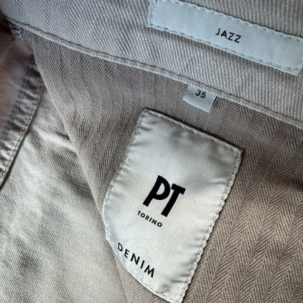 PT Torino Light Pink Linen Cotton Blend Mens 5 Pocket Pant Size 35x29